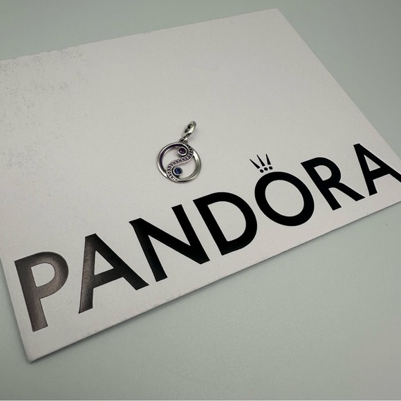 Pandora Sterling Silver Yin & Yang Balance Medallion Charm with Enamel & Crystal - Picture 3 of 9